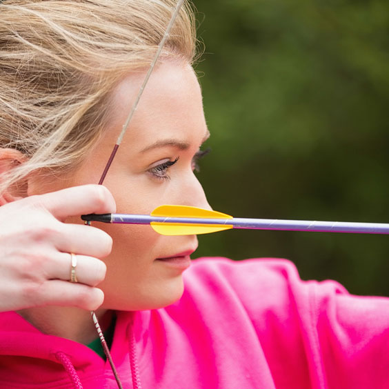 Woman Practicing Archery