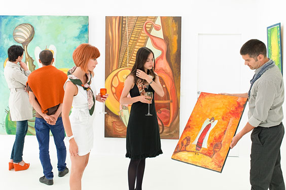 Artist Displaying Artwork