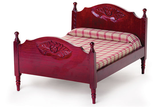 Wooden Dollhouse Bed