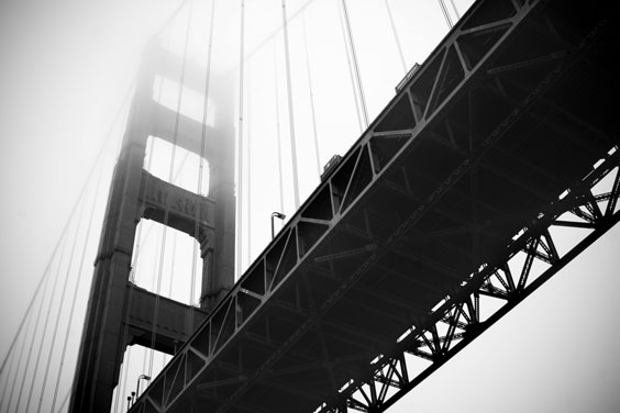 Below the Golden Gate Bridge in California