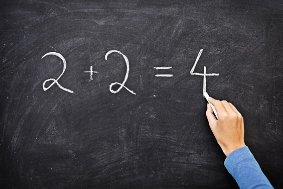 Arithmetic Equation on a Blackboard