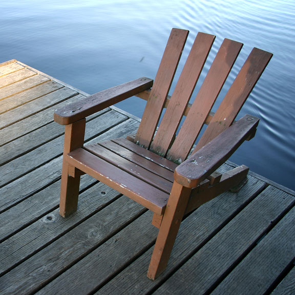 Wooden Chair on a Dock