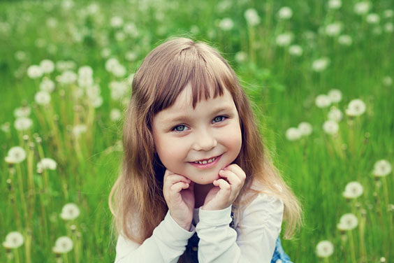Smiling Child Outdoors