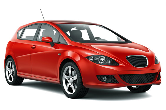 Red Compact Car