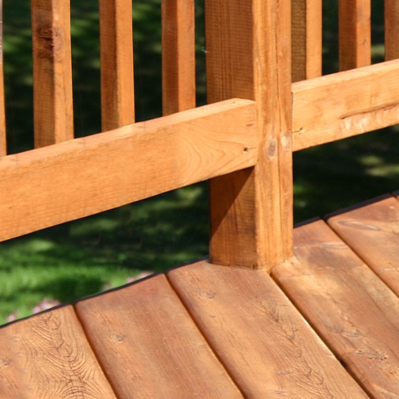 Wooden Deck Surface and Railing