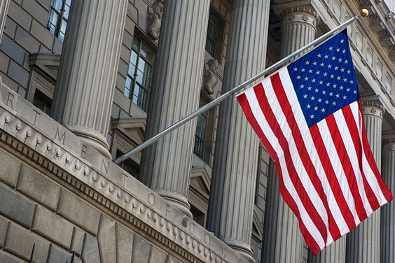 USA Flag at Department of Commerce Building