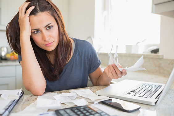 Young Woman Working on her Finances