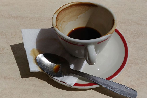 Finished Cup of Coffee