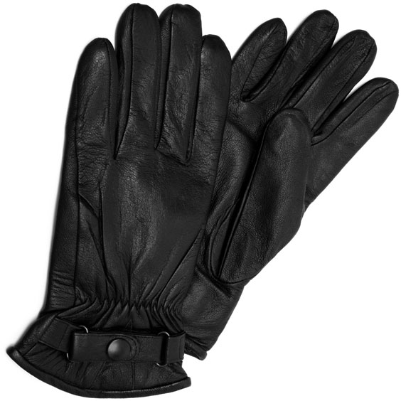 Black Leather Gloves