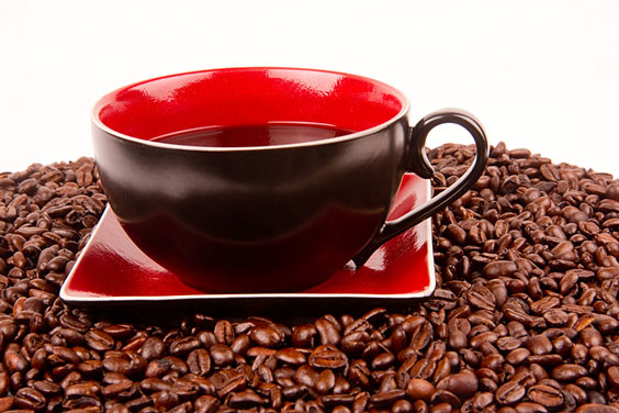 Cup of Java with Coffee Beans