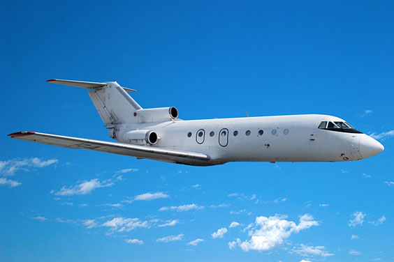 Business Jet against a Blue Sky
