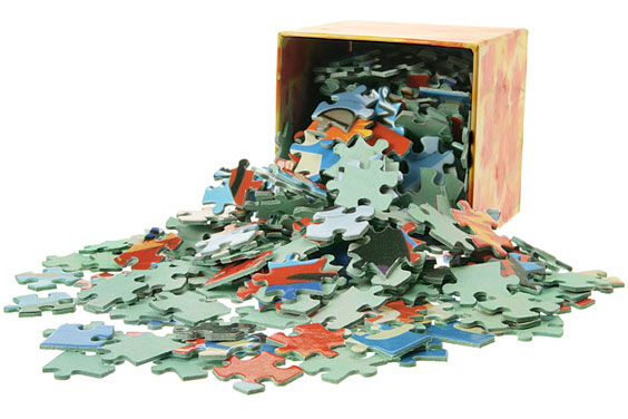 Jumble of Puzzle Pieces