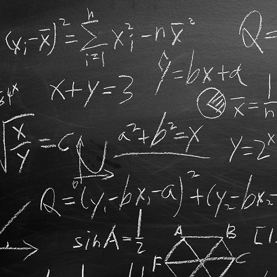 Math Formulae on a Blackboard