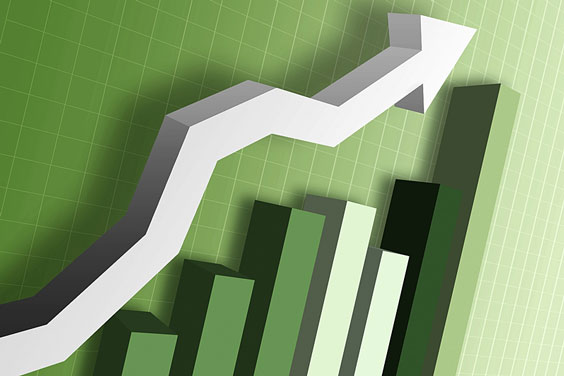 Money Market Bar Chart with Arrow