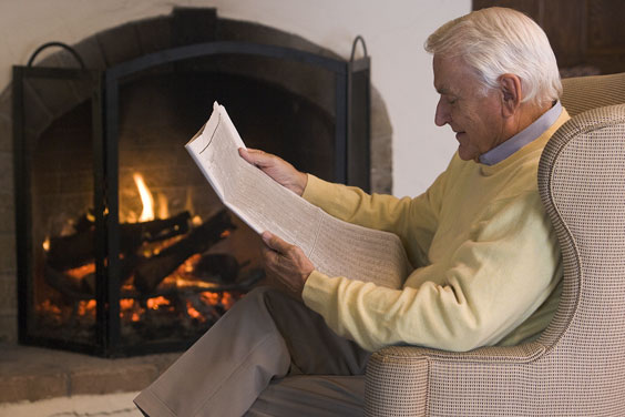 Man Reading a Newspaper