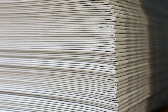 Stack of Printed Newspapers