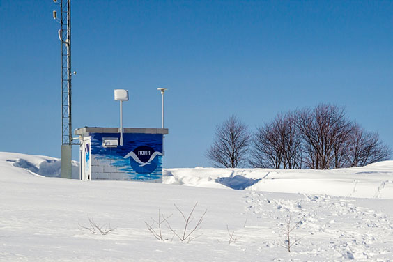 NOAA Weather Station in Winter