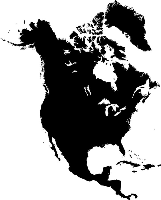 North America Outline Map