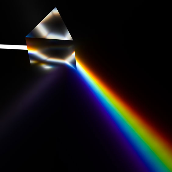 White Light Refracted in a Prism