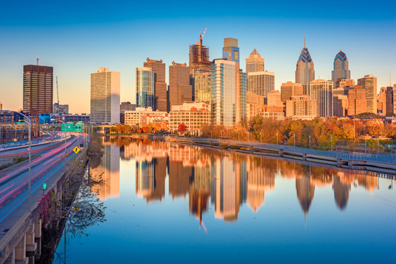 Philadelphia, Pennsylvania Skyline facing the Schuylkill River