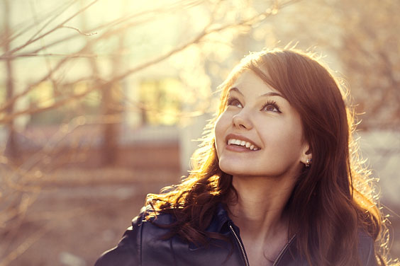 Portrait of a Smiling, Young Woman