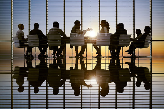 Professional Men and Women at a Business Meeting