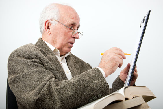 College Professor Preparing a Lesson