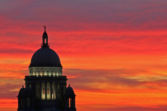 Providence, Rhode Island Capitol at Sunset