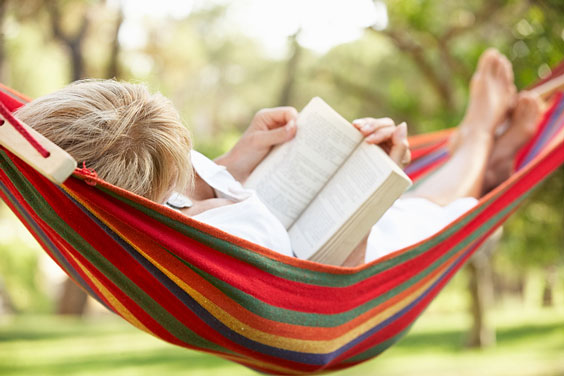 Senior Woman Relaxing in a Hammock