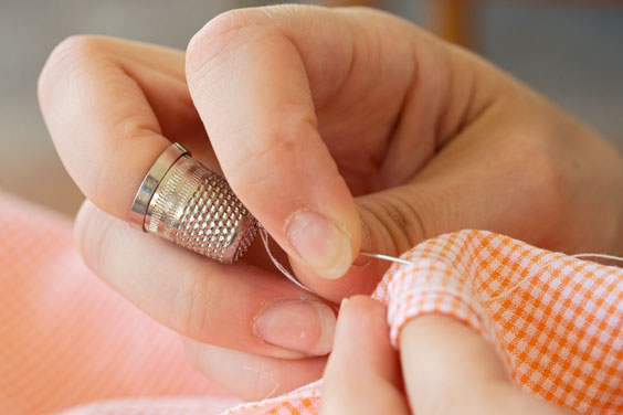 Sewing with Needle and Thread