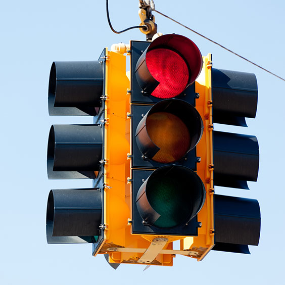 Traffic Signal against a Blue Sky