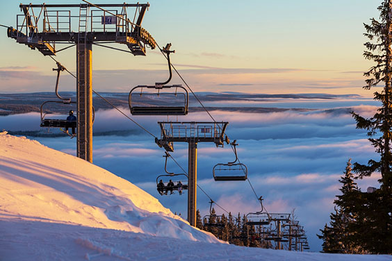 Ski Lift at a Mountain Ski Resort