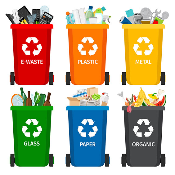 Sorted Recycling Items