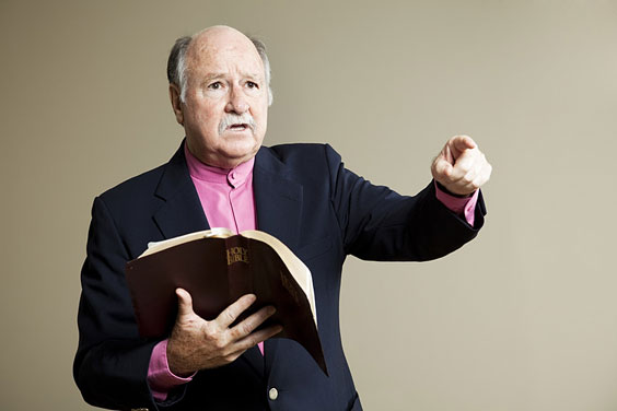 Minister Delivering a Sunday Sermon