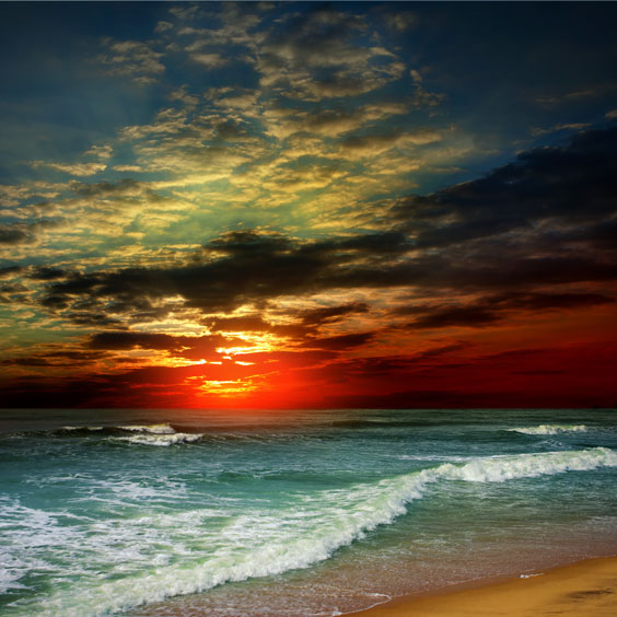 Sunset over the Ocean