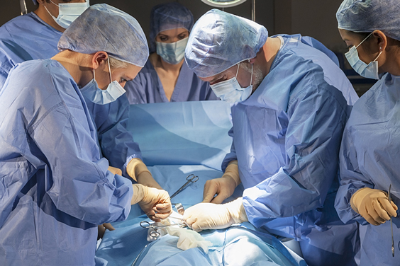 Surgical Team Performing Surgery