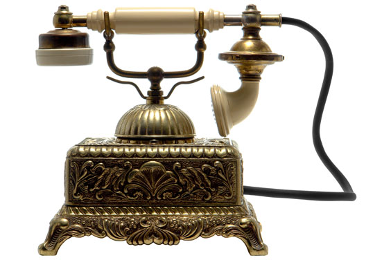 Antique Brass Cradle Telephone