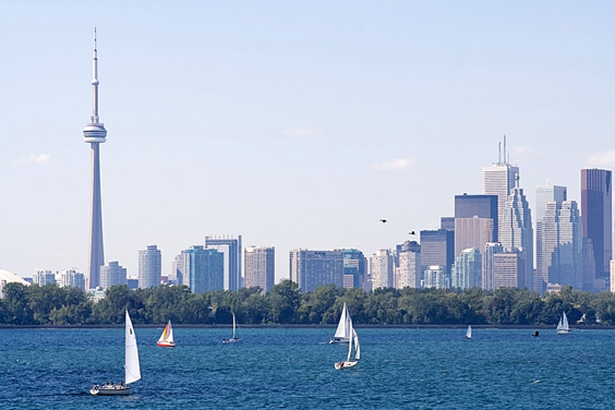 Toronto, Ontario, Canada Skyline along Lake Ontario