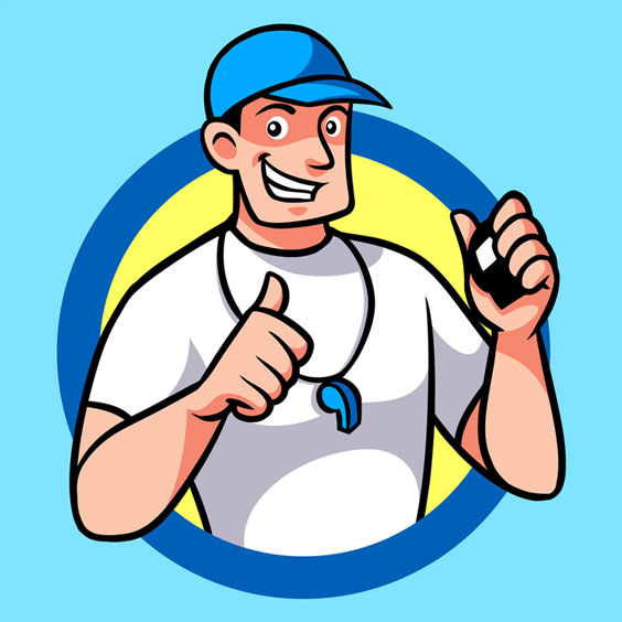 Athletic Team Trainer Illustration