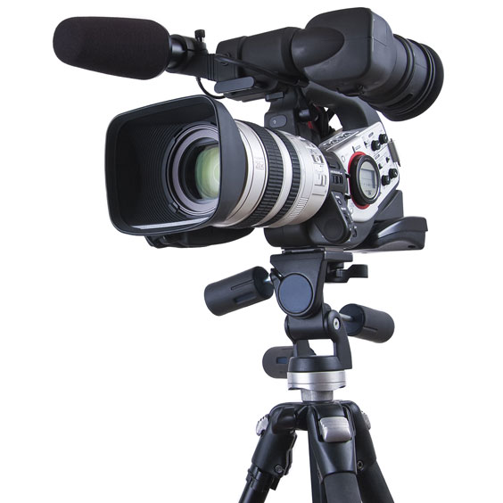 Tripod Supporting a Video Camera