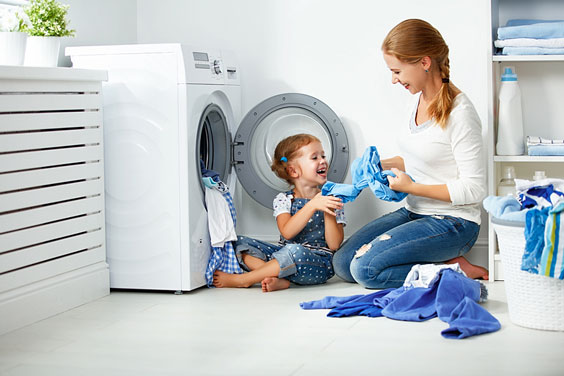 Washing Machine in Laundry Room