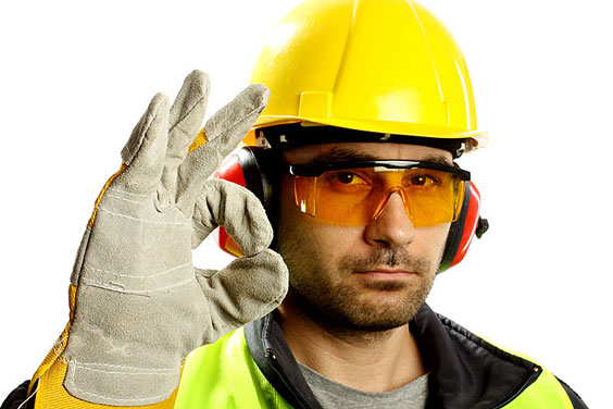 Worker Wearing Protective Gear