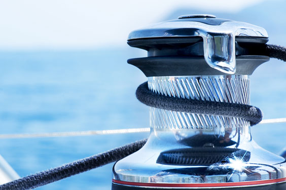 Yacht Winch and Rope